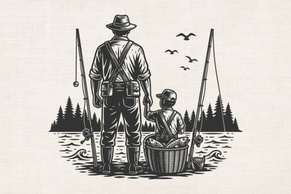 Download Fishing Dad and Son SVG Fathers Day. - Dad and son Collection