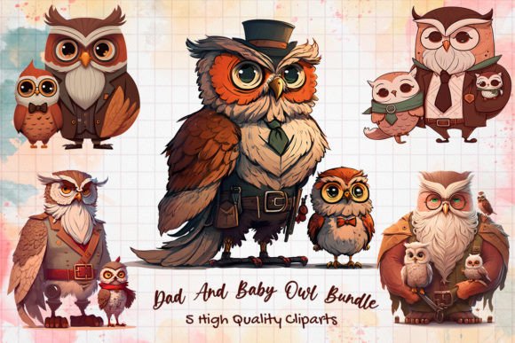 Download Dad and Baby Owl Bundle - Dad and baby Collection