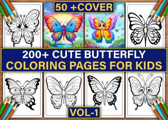 Download 200+ Cute Butterfly Coloring Pages KDP - Butterfly coloring Collection