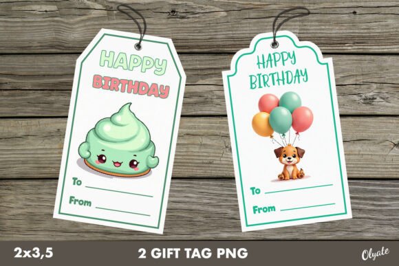 Download Birthday Gift Tag PNG, Kawaii Labels - Premium Resources