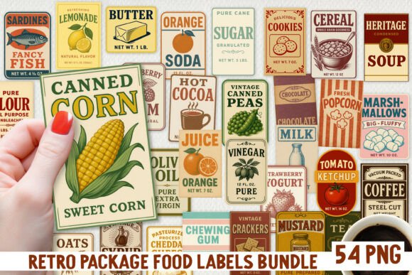 Download Vintage Food Label PNG Bundle - Label png Collection