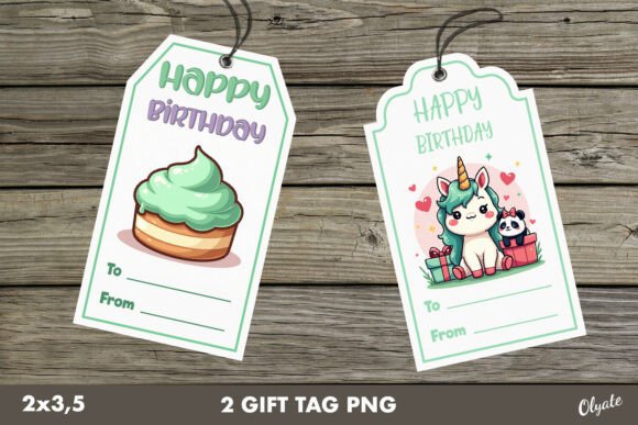 Download Birthday Gift Tag PNG, Kawaii Labels - Premium Bundle