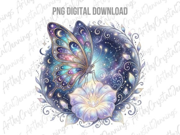 Download Celestial Butterfly Floral PNG - Floral png Collection
