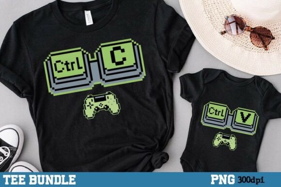Download Gamer Dad and Baby Matching Shirt PNG - Dad and baby Collection