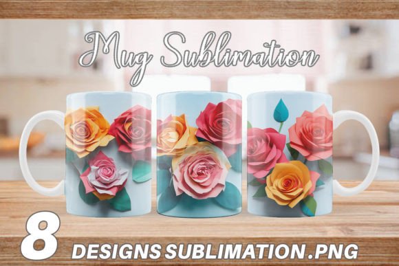 Download Mug 3D Paper Craft Roses - 3d paper craft Collection