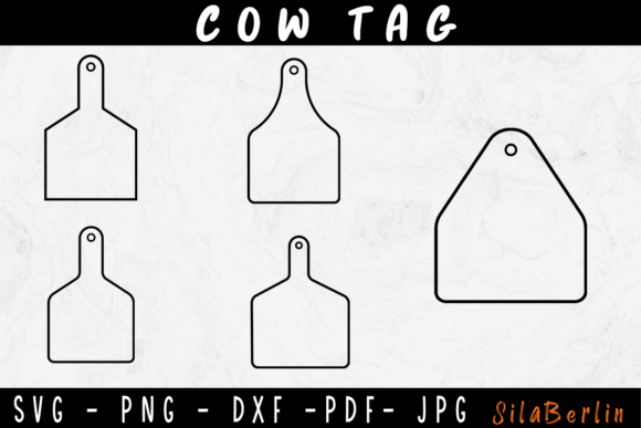 Download Cow Tag Outlined Svg, Cow Tag Png, Cow - Premium Resources