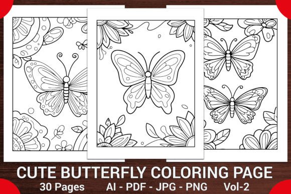 Download CUTE BUTTERFLY COLORING PAGES for KIDS - Butterfly coloring Collection